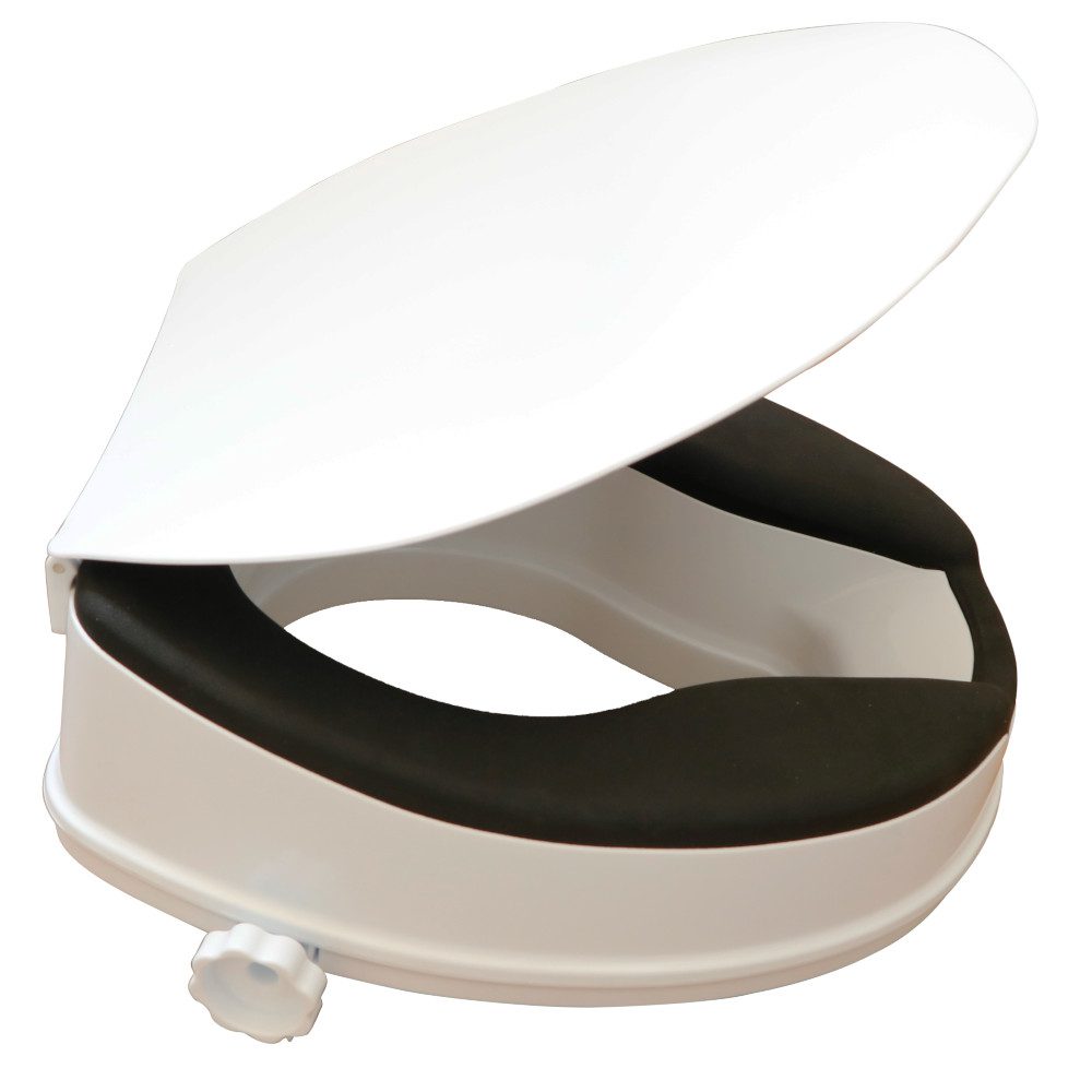 WC zvýšení s měkkým povrchem s víkem